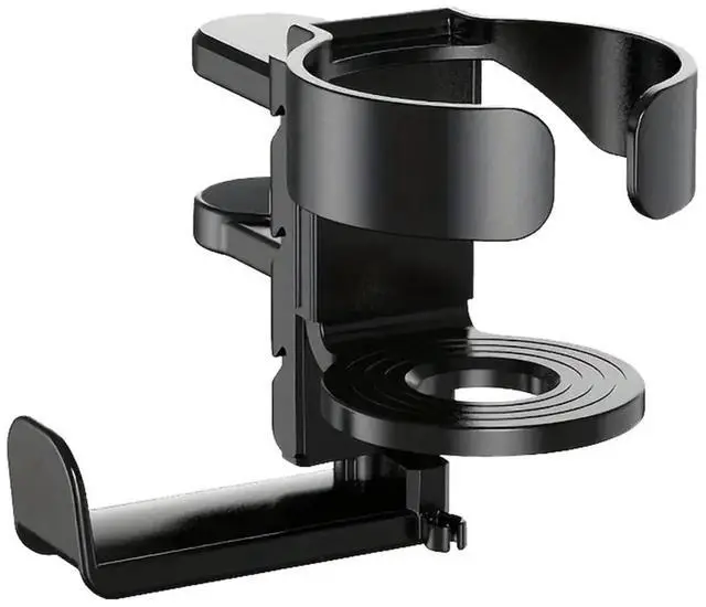 Alt view image 2 of 6 - 2 in 1 Desk Cup Holder Adjustable Non Slip Headphone Holder Desk Accessories Clip on Arm Clamp Stand