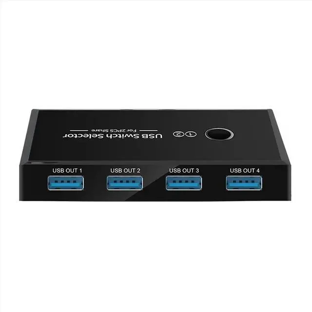 Main image of 2 Inputs 4 Outputs USB Switch Adapter USB Shared Switcher for PC Laptop Keyboard Mouse Printer USB Switch Controller 2.0