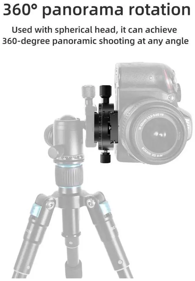 Alt view image 2 of 3 - Panoramic Rotating Quick Release Plate Clamp Tripod Gimbal Universal Clamp SLR Camera Photography Quick Release Base