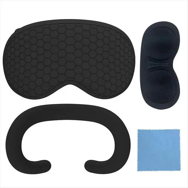 Alt view image 2 of 3 - For Silicone Eye Mask Kit for Console Case Dustproof VR Accessories Black