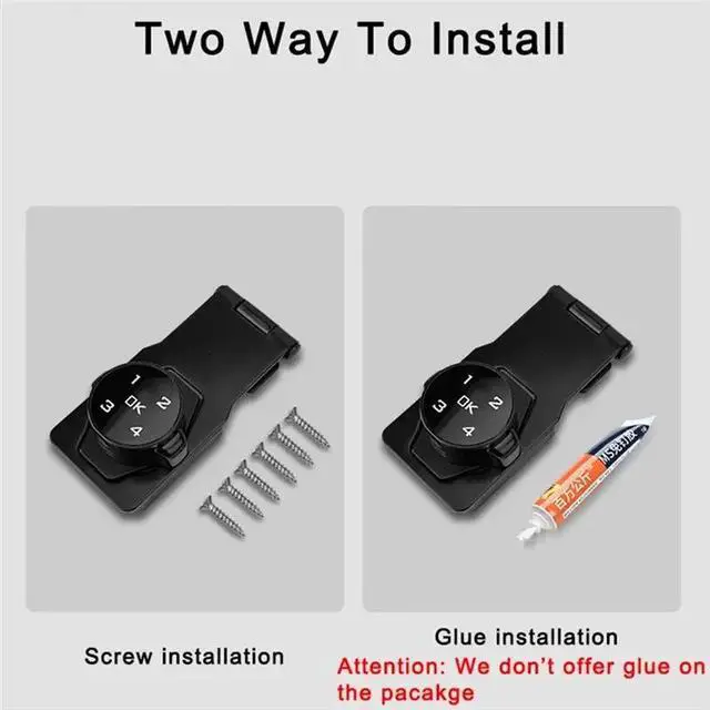 Alt view image 3 of 3 - Door Lock Password Lock Applicable Tocard Cabinet Door Fordocument Theft Prevention Applicable Tolocker Andrefrigera
