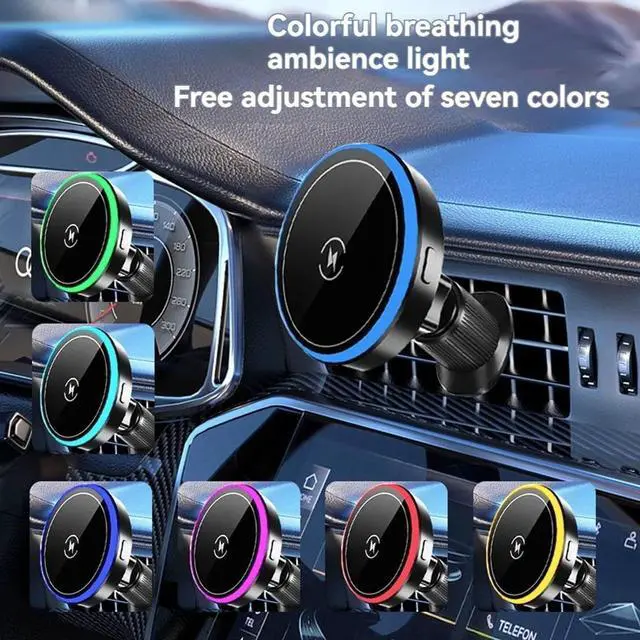Main image of Magnetic Phone Holder For Car Vent 15W 2 In 1 Car For 15 14 13 12 Series Fast Charging