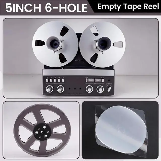 Main image of 7 Inch 6 Holes Sound Tape Empty Reel for ReVox Studer Recording Takeup Reel Replacement Opening Machine Part