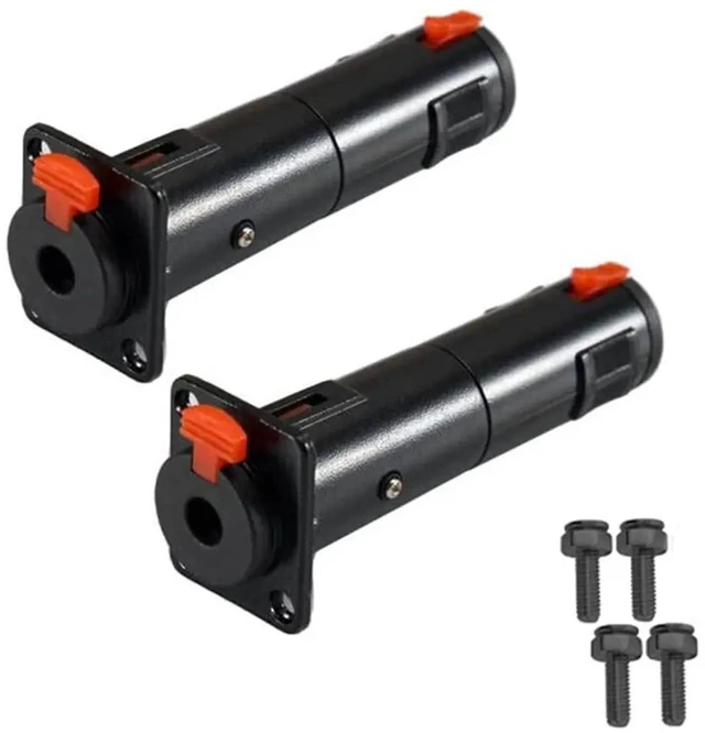 Alt view image 3 of 3 - 2 Pack D-Type 6.35mm Audio Socket Adapter Converter Balanced Jack Panel Mount Adapter Socket