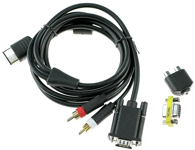 Main image of For Dreamcast VGA High Definition Cable with Audio Adapter HD Box PAL NTSC Video Output Converter