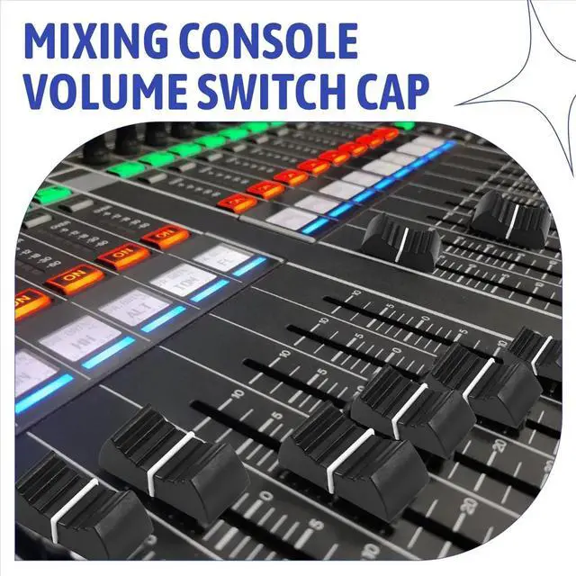 Alt view image 2 of 3 - 100Pcs Fader Knob Caps for Audio Equipment, DJ Equipment, and Mixing Consoles Slider Caps
