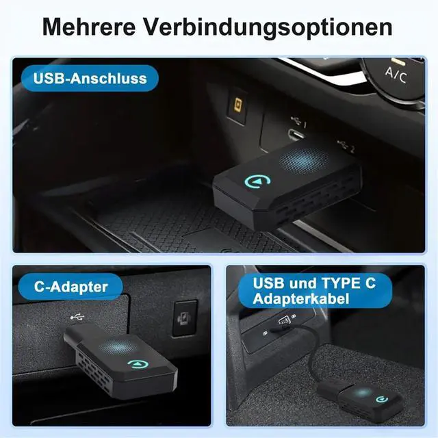 Alt view image 2 of 3 - 2-in-1 Carplay Auto Bluetooth Adapter Smart Box Car Intelligent Systems for Car with Wired CarPlay
