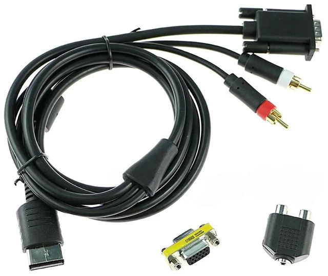 Alt view image 2 of 3 - For Dreamcast VGA High Definition Cable with Audio Adapter HD Box PAL NTSC Video Output Converter