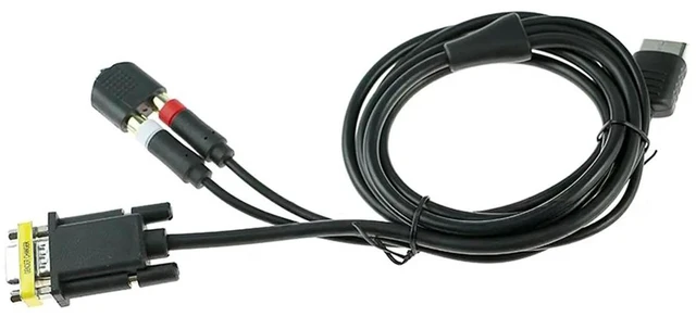 Alt view image 3 of 3 - For Dreamcast VGA High Definition Cable with Audio Adapter HD Box PAL NTSC Video Output Converter