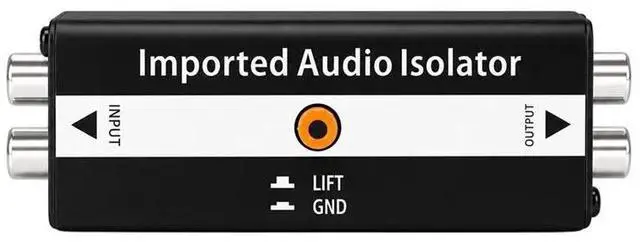 Main image of RCA Audio Isolator Ground Loop Noise Eliminator LIFT/GND Switch Audio Hum Noise Suppressor Stereo Transformer