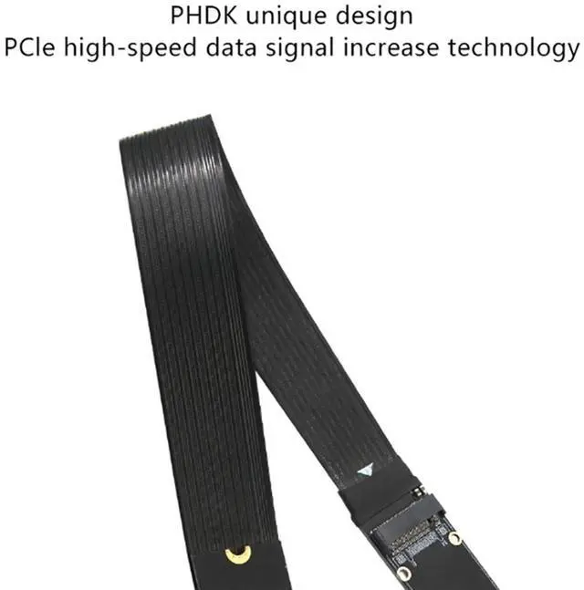 Alt view image 3 of 3 - Dual Protocol PCIE4.0 M.2 M Key NVME Extension Cable Riser Card for 2230 2242 2260 2280 M.2 PCI-E / M2 NGFF SATA SSD:A