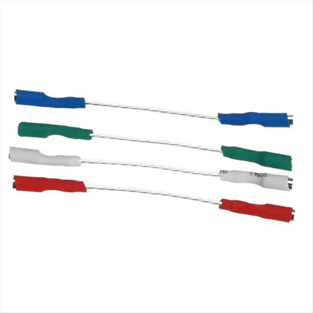 Alt view image 2 of 3 - 4Pcs/Lot 7N Silver Plated Turntable Phono Cartridge Headshell Wire Leads Cables for 1.2mm-1.3mm Pins