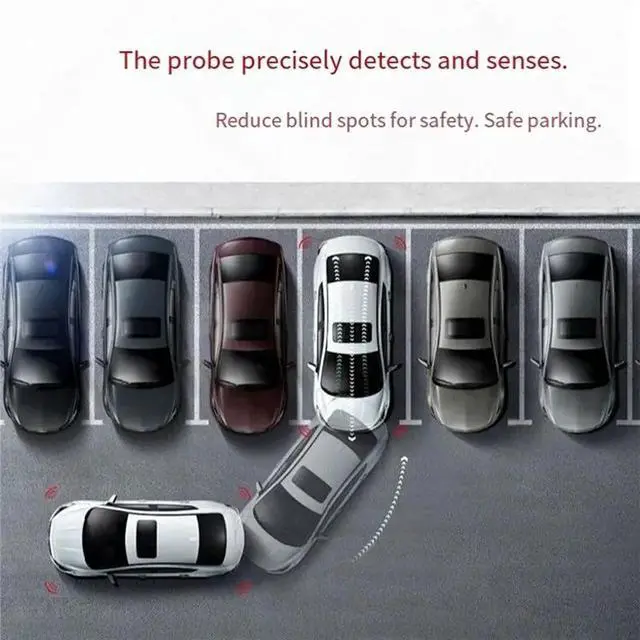 Alt view image 2 of 6 - Digital Display Of Obstacle Distance Alarm LED Parking Sensor Kit With 4 Radar Accurate Digital Alert Car Parktronic Kit