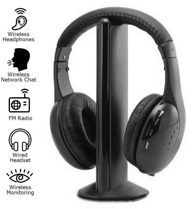 Main image of KUBITE MH2001 Headphones Transmitter On Ear Headset With FM Radio TV Headset Monitor Earphone For TV PC Smart