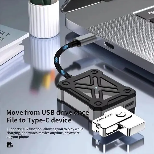 Alt view image 2 of 3 - USB C to OTG Cable Charger Adapter, 2-in-1 USB-C Splitter with 60W Fast Charging USB Keyboard and Mouse Converter
