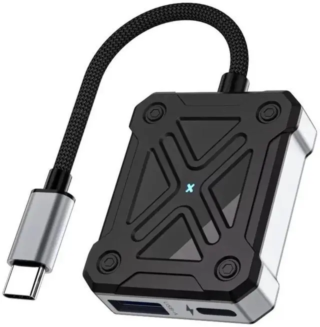 Alt view image 3 of 3 - USB C to OTG Cable Charger Adapter, 2-in-1 USB-C Splitter with 60W Fast Charging USB Keyboard and Mouse Converter