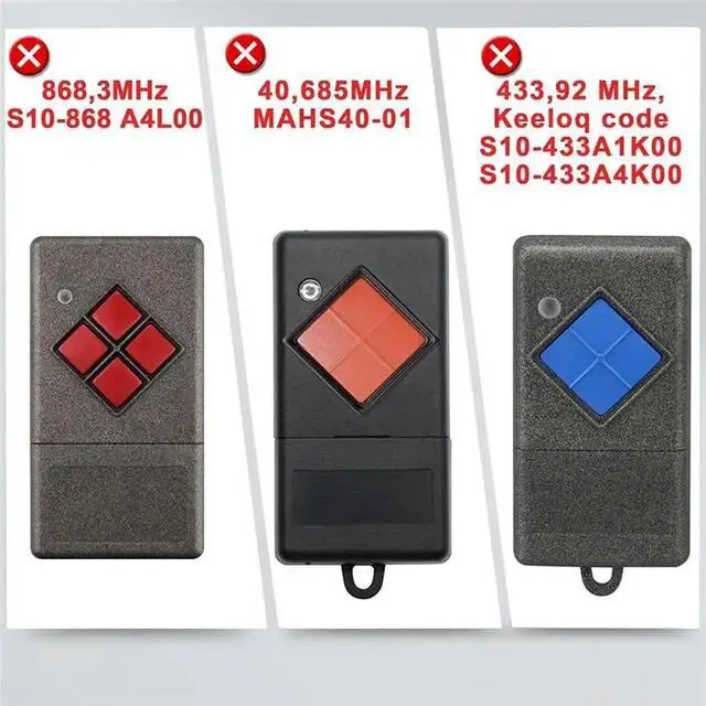 Alt view image 3 of 3 - Garage Door Remote Control Fordickert MAHS433-01 433.92Mhz Fordickert MAHS433-04 S10-433A1L00 S20-433A1L00
