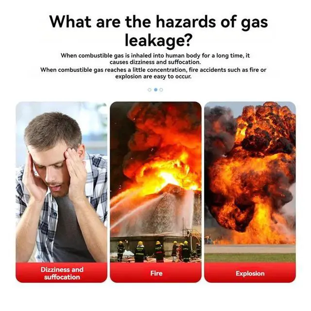 Alt view image 3 of 6 - Gas Leak Detector Nature Gas Detectors Methane Hexane Propane Sniffer For Home/Outdoor