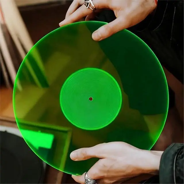 Alt view image 2 of 3 - Record Platter Slipmat Acrylic Turntable Slip Mat Replacement 12 Inch Record Player Beautiful Design to Reduce Static