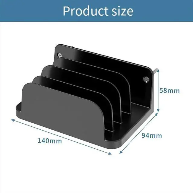 Main image of For Tablet/Mobile Phone Wall Mount Storage Charging Stand 4 Slots Design Wall Charging Station White