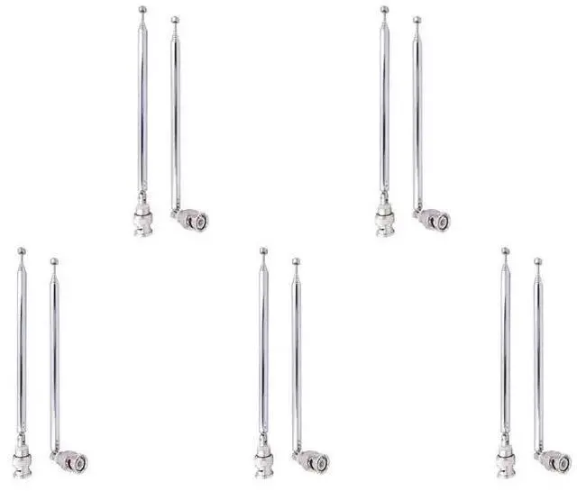 Main image of (10 Pack) BNC Radio Antenna With BNC Male Plug Jack Connector Adapter Telescopic Stainless Steel VHF UHF BNC Ante
