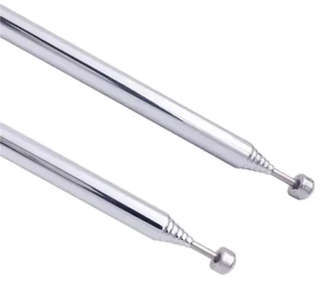 Alt view image 2 of 3 - (10 Pack) BNC Radio Antenna With BNC Male Plug Jack Connector Adapter Telescopic Stainless Steel VHF UHF BNC Ante