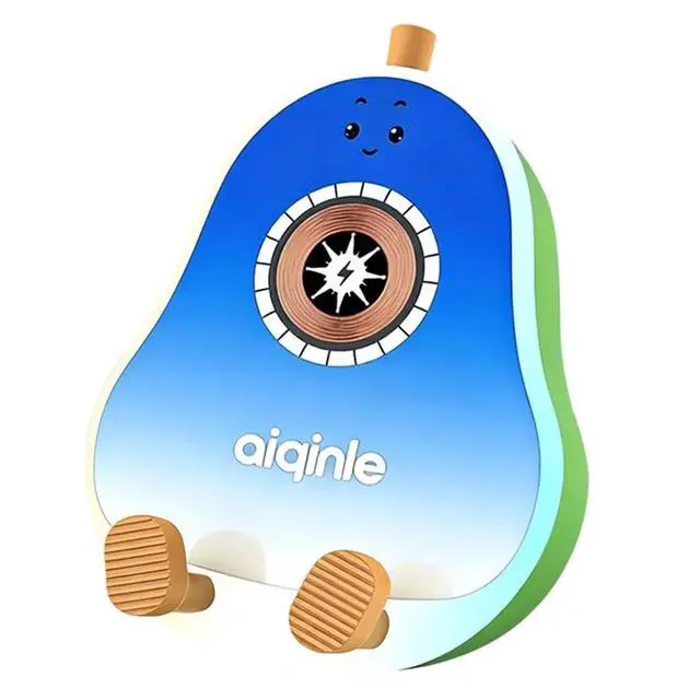 Alt view image 3 of 3 - Mini Bluetooth Speaker RGB Light Hifi Sound Box MP3 Player Avocado-Shaped Charger Blue