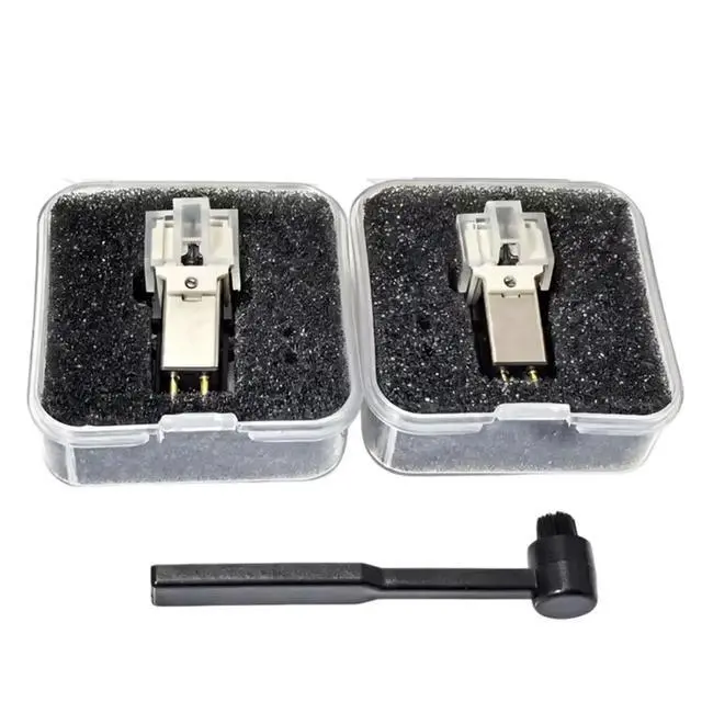 Alt view image 3 of 3 - 2PCS ATN3600L Cartridge Replacement Stylus LP Vinyl Record Player Needles with Cleaning Brush for Turntable Platenspeler