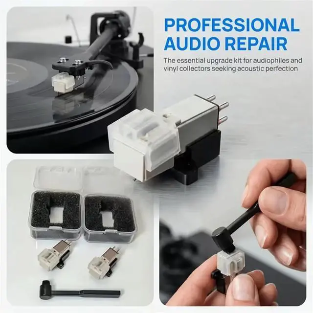 Alt view image 2 of 3 - 2PCS ATN3600L Cartridge Replacement Stylus LP Vinyl Record Player Needles with Cleaning Brush for Turntable Platenspeler