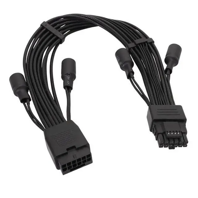 Alt view image 3 of 3 - Graphics Card GPU 12VHPWR 16PIN(12+4) Power Extention Cable with 4 Capacitor Filter Reduce Graphics Card Squeal