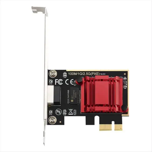 Alt view image 3 of 3 - 2.5G PCI-E to RJ45 Gigabit Network Card RTL8125B Chip 10/100/1000Mbps Ethernet Wired RJ45 LAN Controller Adapter