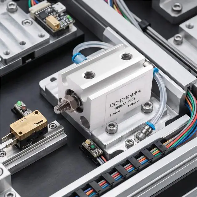 Alt view image 3 of 6 - ADVC-10-10-A-P-A Compact Pneumatic Cylinder Short Stroke Air Cylinder for Automation Equipment Parts