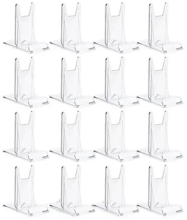Main image of 16Pcs Book Stand For Display Crystal Book Holder Display Adjustable Book Easel Collector Display Stand For CD Magazi