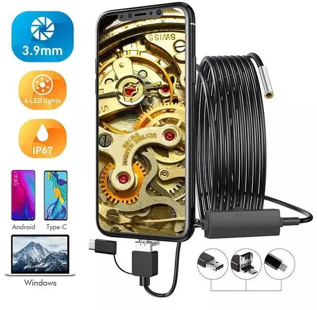 Main image of 3 In 1 TYPE-C HD Endoscope Waterproof USB 3.9MM 1M Camera Upgrade Kit 3D Printer Parts For BIQU BX Upgrade Accessori