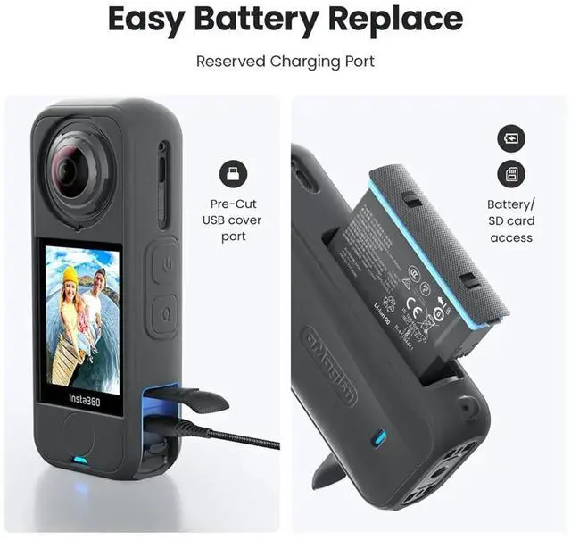 Main image of Full Body Protective Case for X4 Air Shockproof Dustproof Silicone Cover with Lens Cap