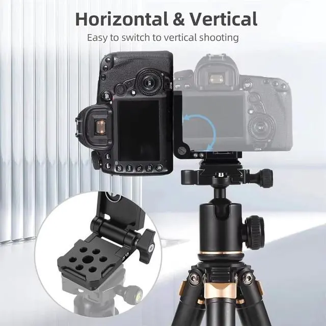 Main image of Folding Camera L Bracket Vertical Horizontal Switching Quick Release Plate Monopod Stabilizer Accessories Tripod Head