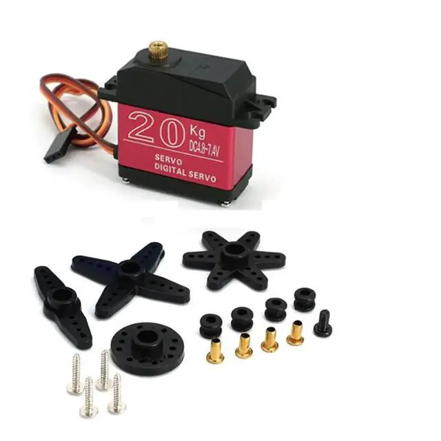 Alt view image 3 of 6 - 20KG 180° Digital Servo High Torque Torque Metal Shell Iarge Angle Model Airplane Model Car Waterproof Robotic Arm