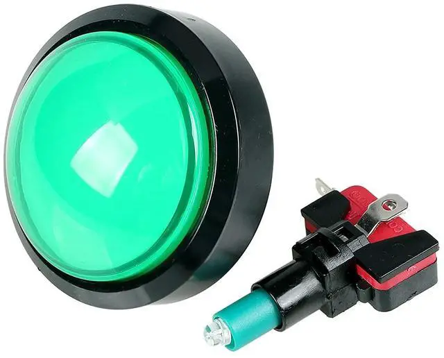 Main image of 5X Buttons 60mm Dome 2.36 Inch LED Push Button with Micro-Switch for Machine Video Games Console