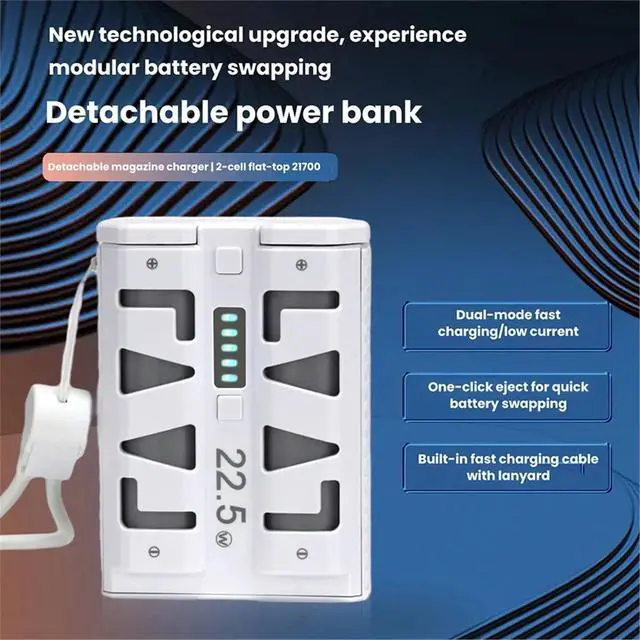 Alt view image 3 of 3 - 22.5W Fast Charging Power Bank Case for 2x21700 Chargers Case DIY Kit for Efficient Power Supply B