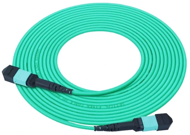 Alt view image 2 of 6 - MPO(Female) to MPO(Female) OM3 12-Cores Multimode Fiber Jumper Patch Cord, for QSFP+s Application, 5m