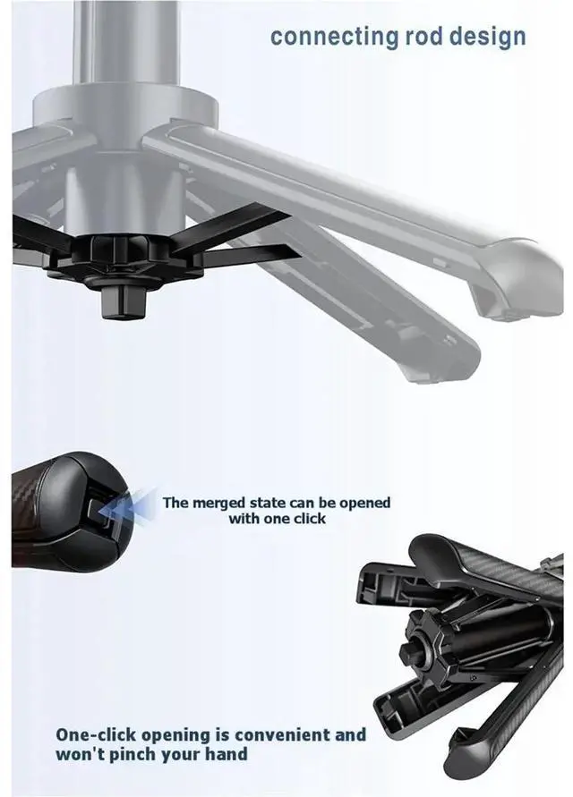 Main image of Magnetic Selfie Stick 360° Rotation Phone Tripod with Remote Control Extendable Tripod Stand for