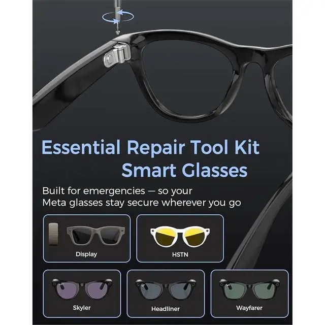 Alt view image 2 of 3 - Screwdriver & Kit for Meta Skyler Headliner Display Gen 2, Eyeglass Temple Repair Tool