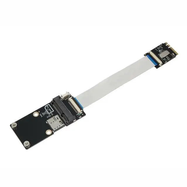 Alt view image 2 of 3 - M.2 A+E Key to Mini PCIE 3G/4G Network Module + SIM Card Slot Network Card Adapter with TF Slot Not Support CNVI