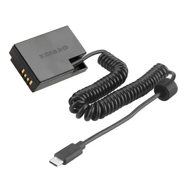 Alt view image 2 of 3 - -E18 -E18 LP-E17 Dummy Type-C Power Coupler for 200D 200D II 250D 750D 760D Camera AC Adapter Kit