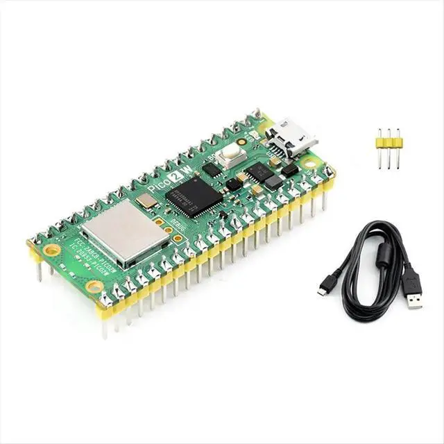 Alt view image 2 of 3 - For 2 W Microcontroller Development Board RP2350 Chip Support Bluetooth, Soldered Yellow Header