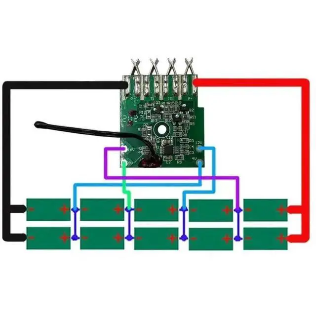 Alt view image 2 of 3 - For Porter Cable 18V/20V PCC680 10X Plastic Case Charging Protection Board PCB