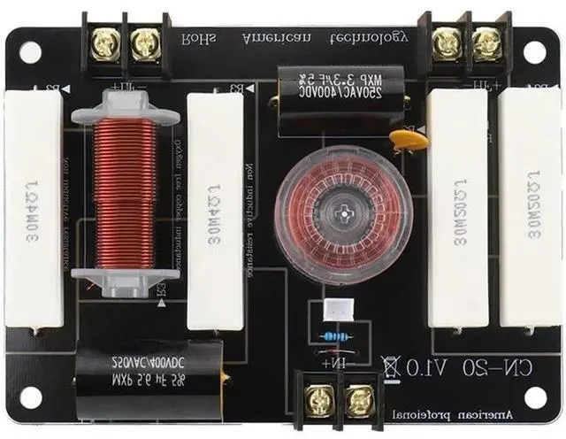 Main image of IDUD CN-20 2 Way Speaker Crossover For 8-12 Inch Speakers 450W 3000Hz Low High Frequency Splitter 25-44Mm Tweeter