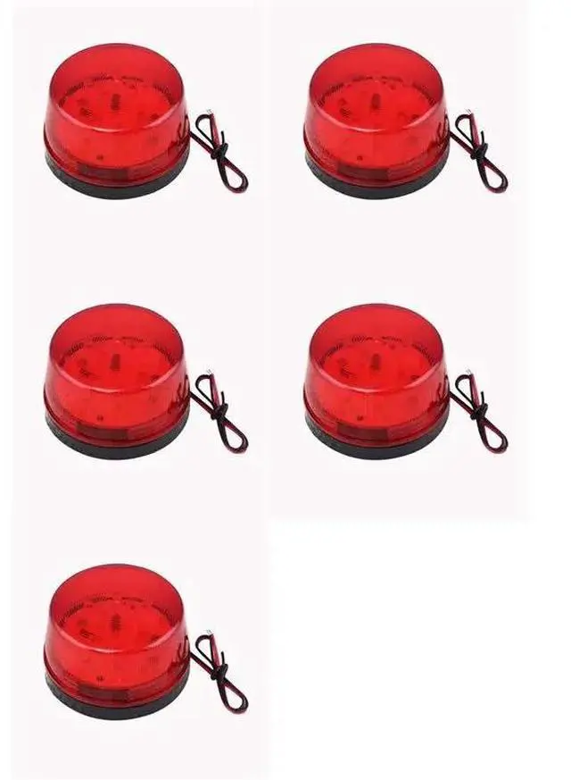 Main image of 5X 12V Alarm Led Flashing Strobe Light For Home Security Alarm System Red