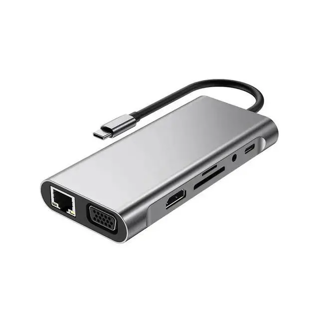 Alt view image 3 of 3 - 11-in-1 USB C Docking Station USB 3.0 HUB Type C to Adapter USB C HUB USB C Splitter Adapter OTG for PC Laptop
