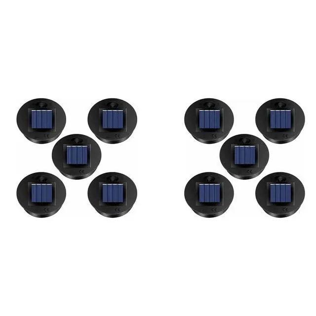 Alt view image 2 of 3 - 10 Pack Replacement Solar Light Parts(Top Size 2.76 Inches, Bottom Size 2.36 Inches),7 Lumens Warm White LED Waterproof
